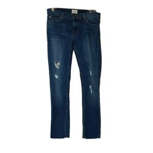 Hudson Distressed with Raw Hem Blue Jeans Size  26